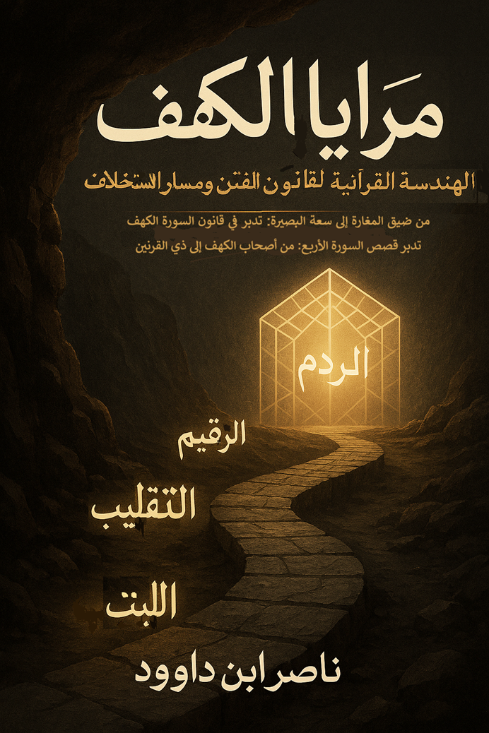 غلاف كتاب مرايا الكهف: الهندسة القرآنية لقانون الفتن ومسار الاستخلاف